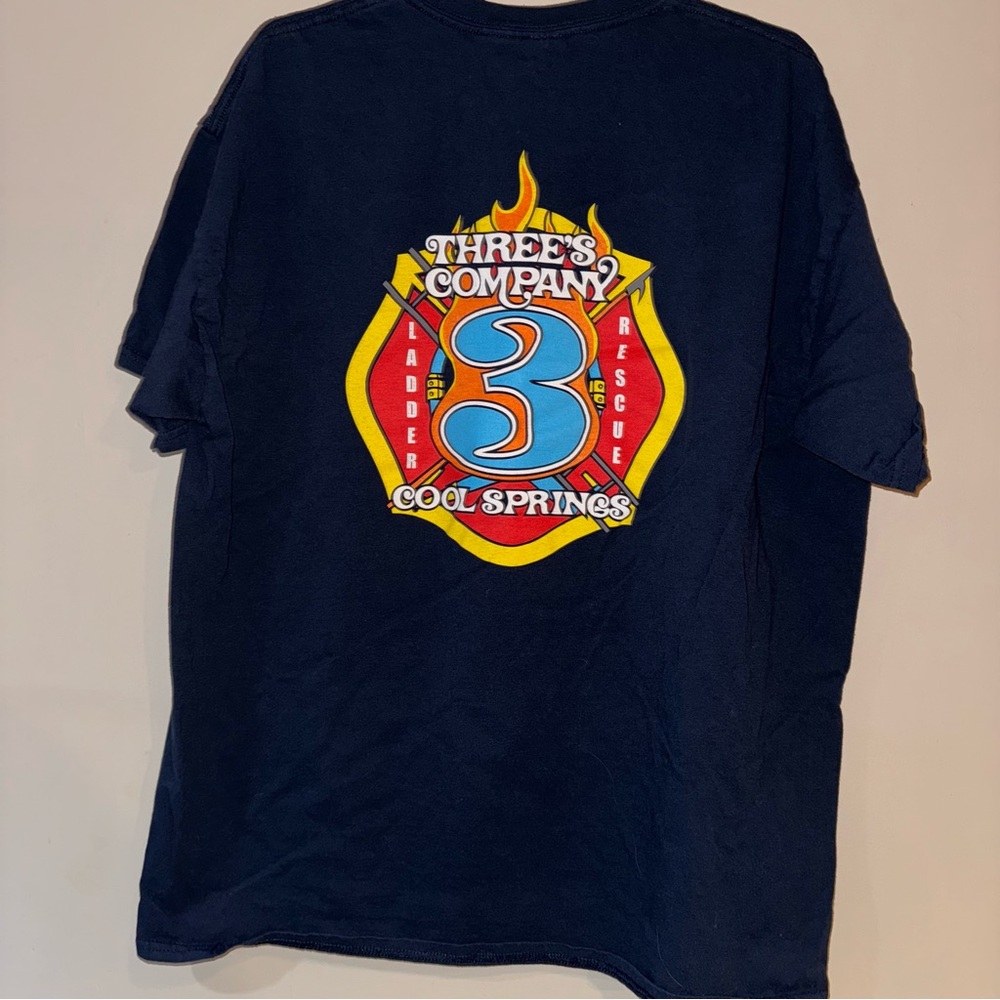 Three's Company Firefighter Graphic Tee
